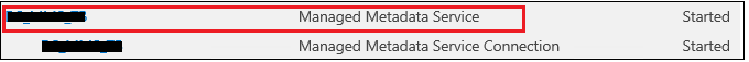 Managed Metadata Service
