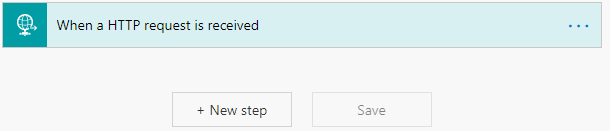 http request trigger added in flow