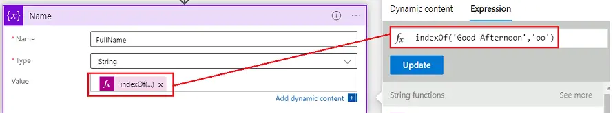 logicapp indexof