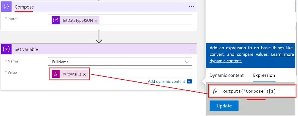 output compose