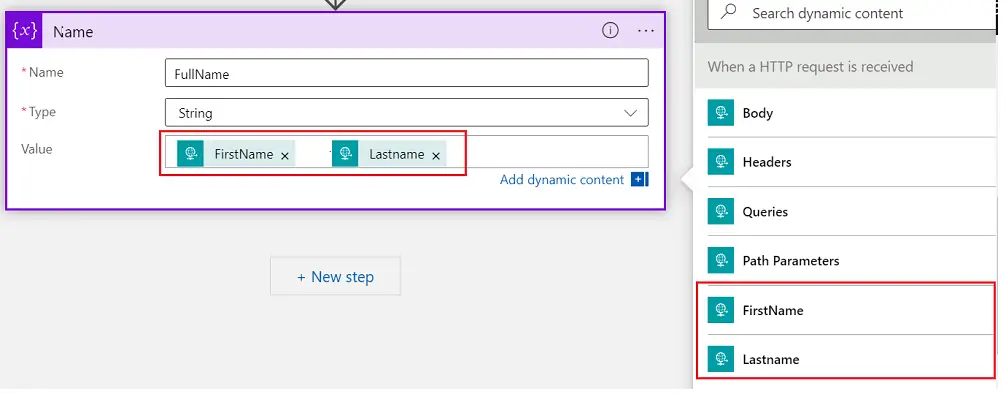 use params for value