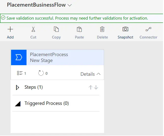 Business Process Flow New stage