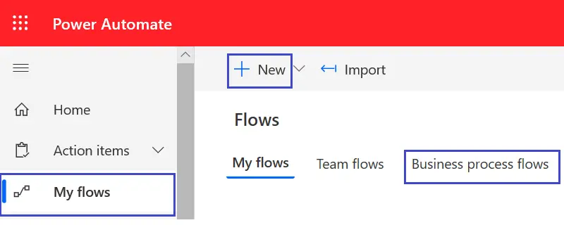 Business Process Flow navigation