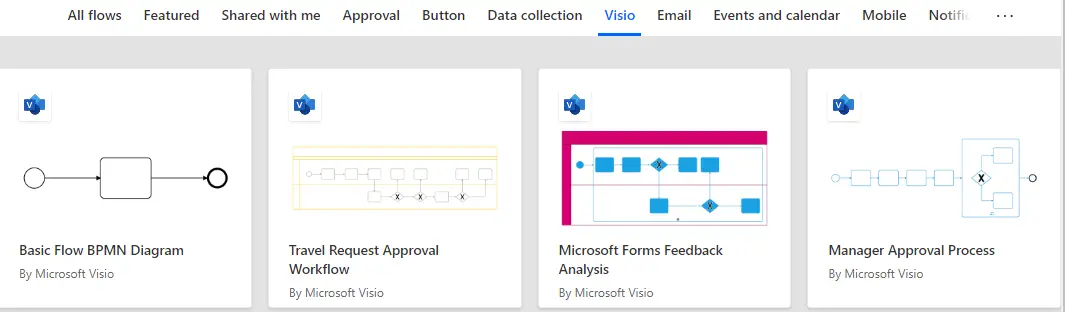 Create from Visio template