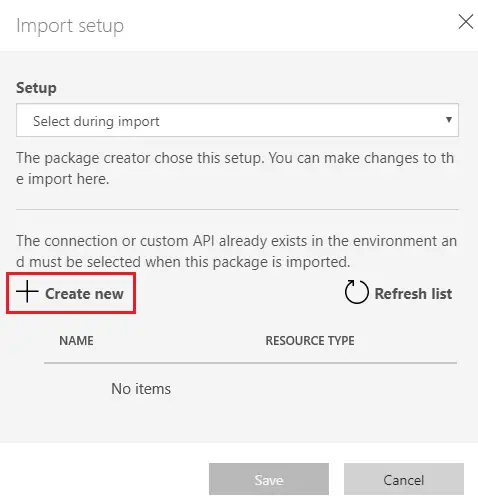 Create related resource while ms flow import