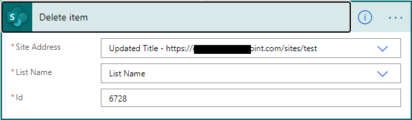 MS Flow SharePoint delete List Item