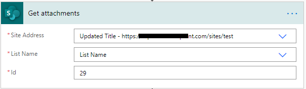 MS Flow SharePoint rest api get attachment