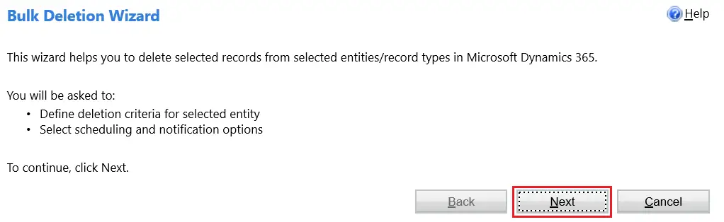 bulk delete wizard
