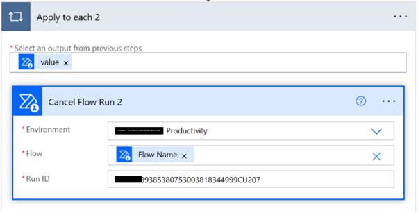 How to cancel all running flows in power automate