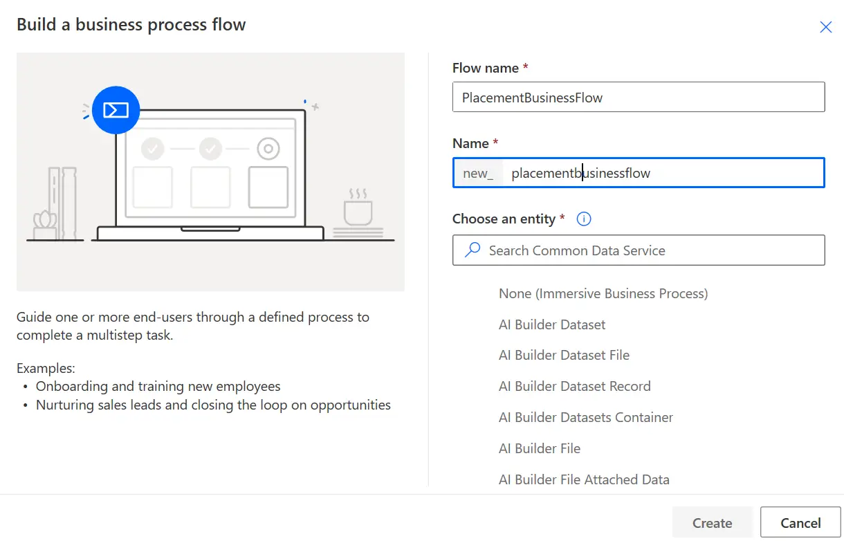 create new Business Process Flow