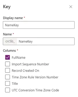 What is Alternate key in Dataverse table?