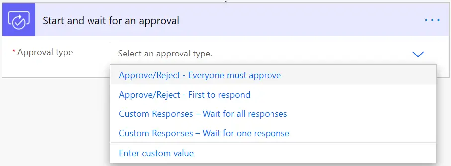 flow action approval type