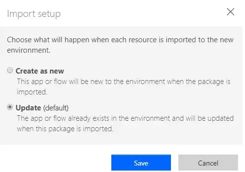 ms flow import setup create update