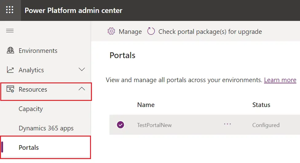 power platform admin center