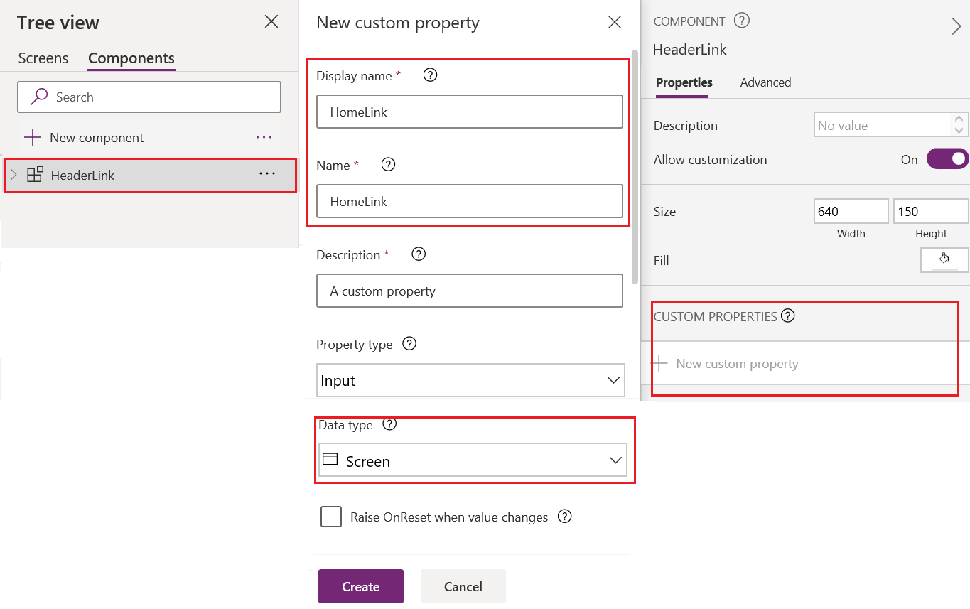 powerapps create custom property