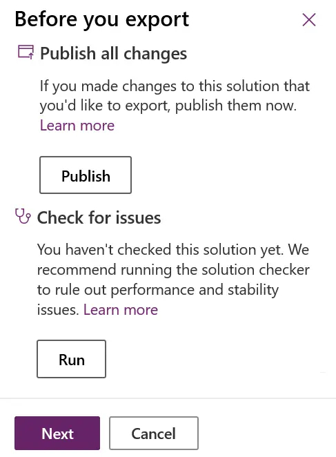 powerapps solution export screen1