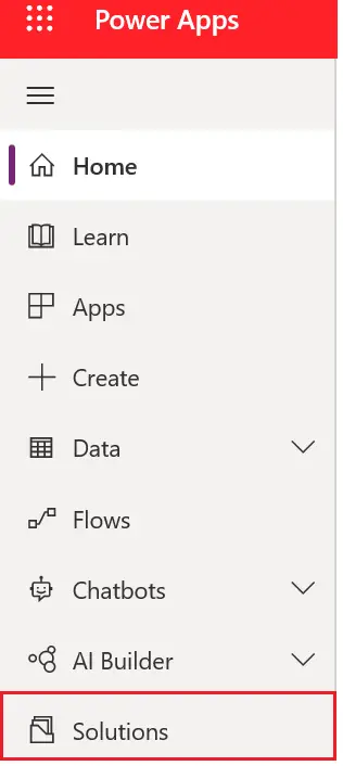 powerapps solution navigatiopn