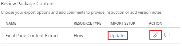 review ms flow package content import setup