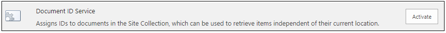 Activate Document ID Service