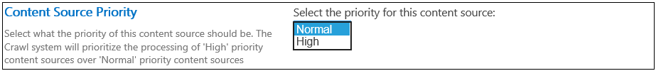 Content Source Priority