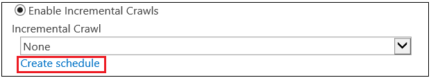 Content Source enable incremental crawl