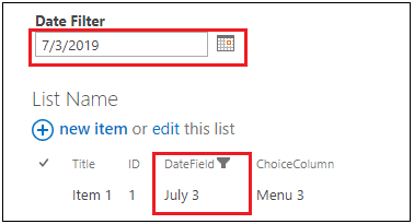 Date Filter Web Part implemented
