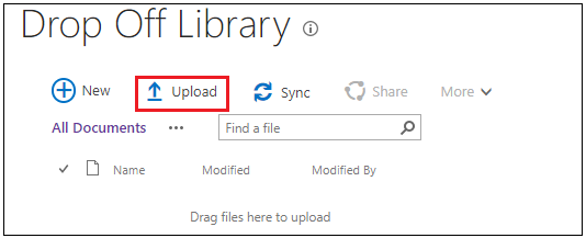Drop Off Library Upload