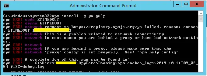 ERR Network This is a problem related to network connectivity