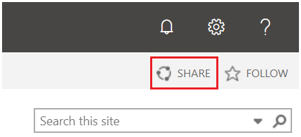 External site Sharing navigation