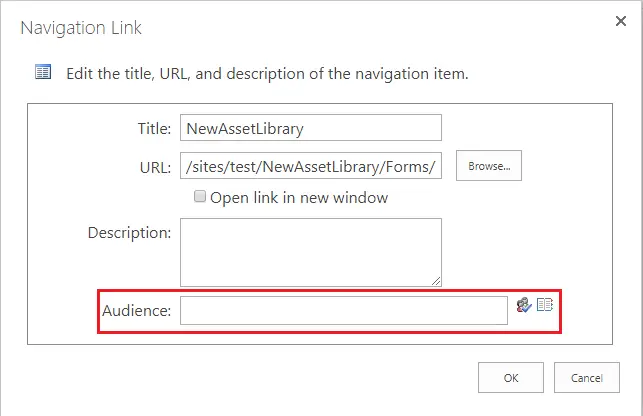 Navigation link Audience