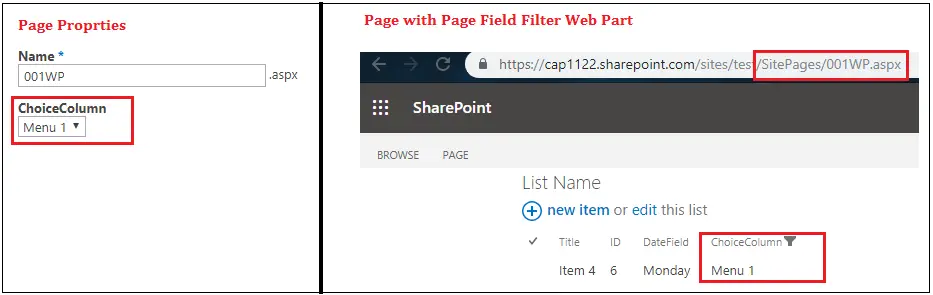 Page Field Filter Web Part implemented