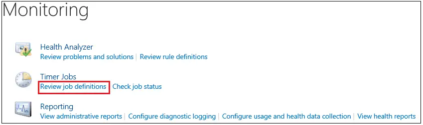 Review job definitions