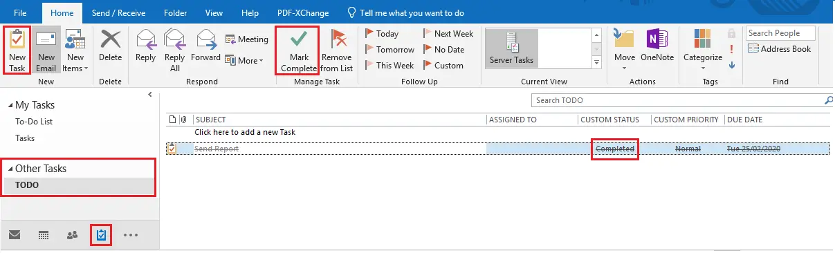 SharePoint Task List in Outlook