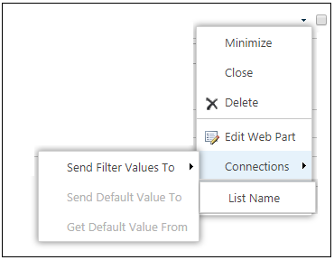 Text filter webpart connection