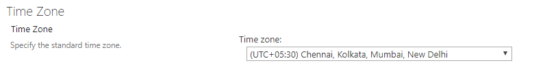 Time Zone from Regional settings