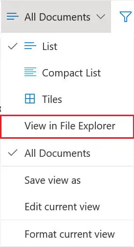 View In File Explorer