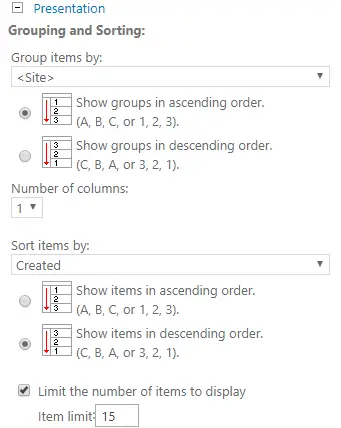 cqwp Grouping and Sorting