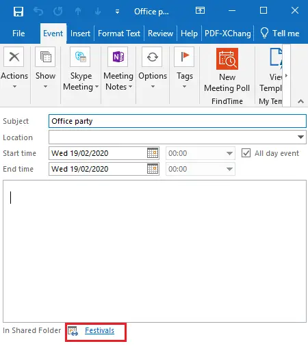 create outlook event to sync in sharepoint