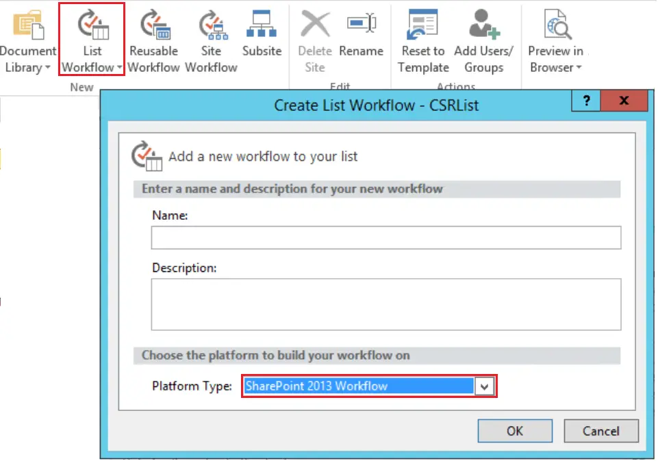 create sharepoint 2013 workflow