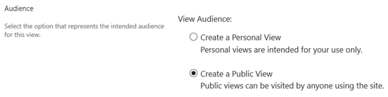 list view audience