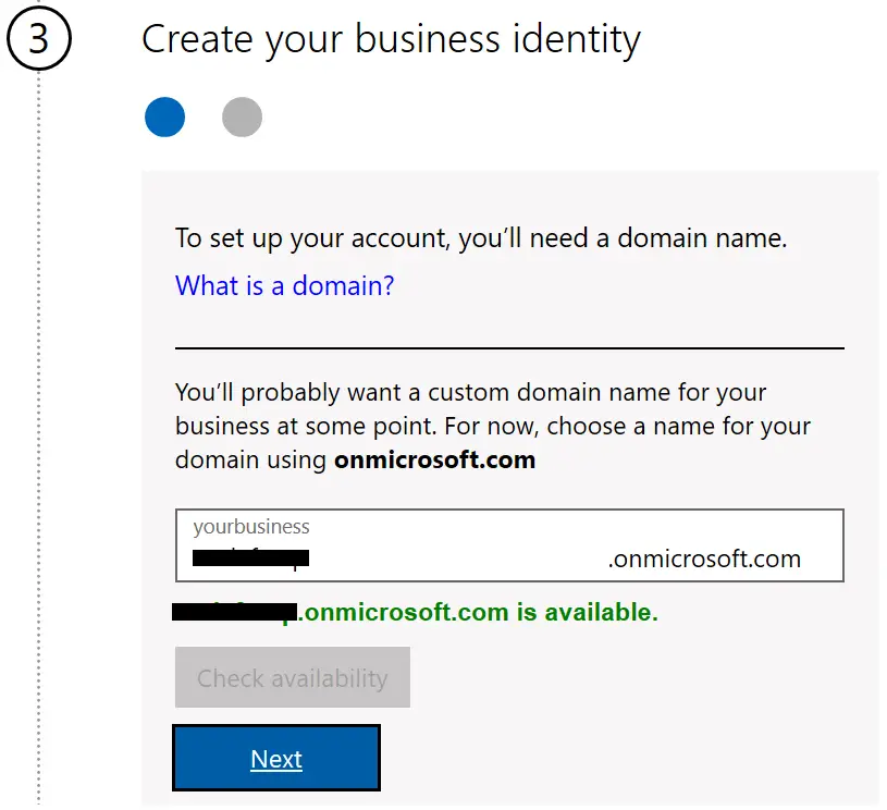 o365 e3 business identity