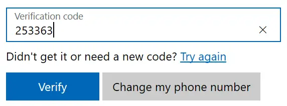 o365 e3 verification code