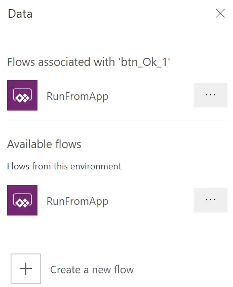 select powerautomate frompowerapps