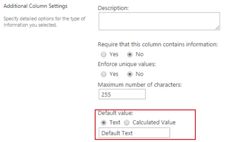 set column default value