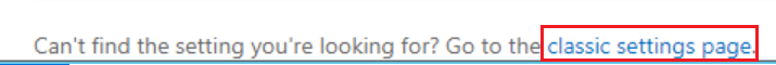 sharepoint admin center classic settings navigation