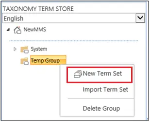 term store management tool new termset